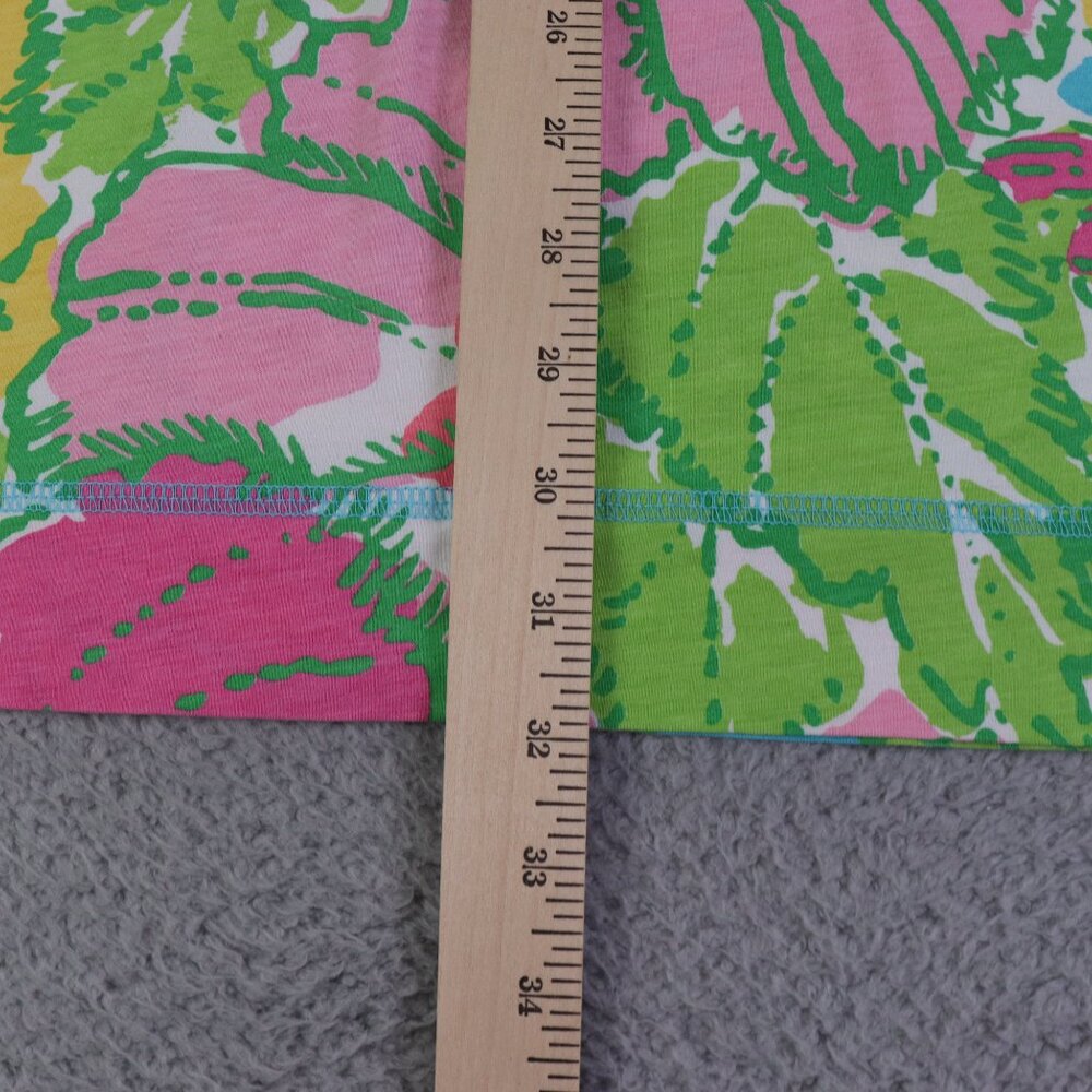 Lilly Pulitzer Britton T-Shirt Dress Womens XL Multicolor Floral Beach Tropical - Picture 8 of 9